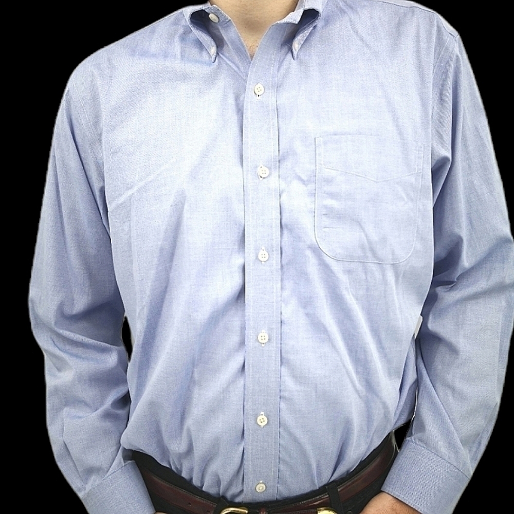 Lauren Ralph Lauren Men's 16.5 Blue Casual Button Down Long Sleeve Shirt